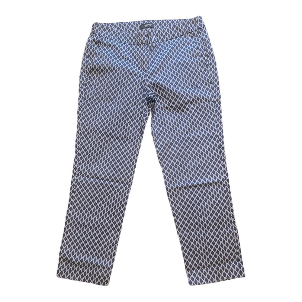 Jones New York Casual Pants Size 4 Straight Leg Diamond Design